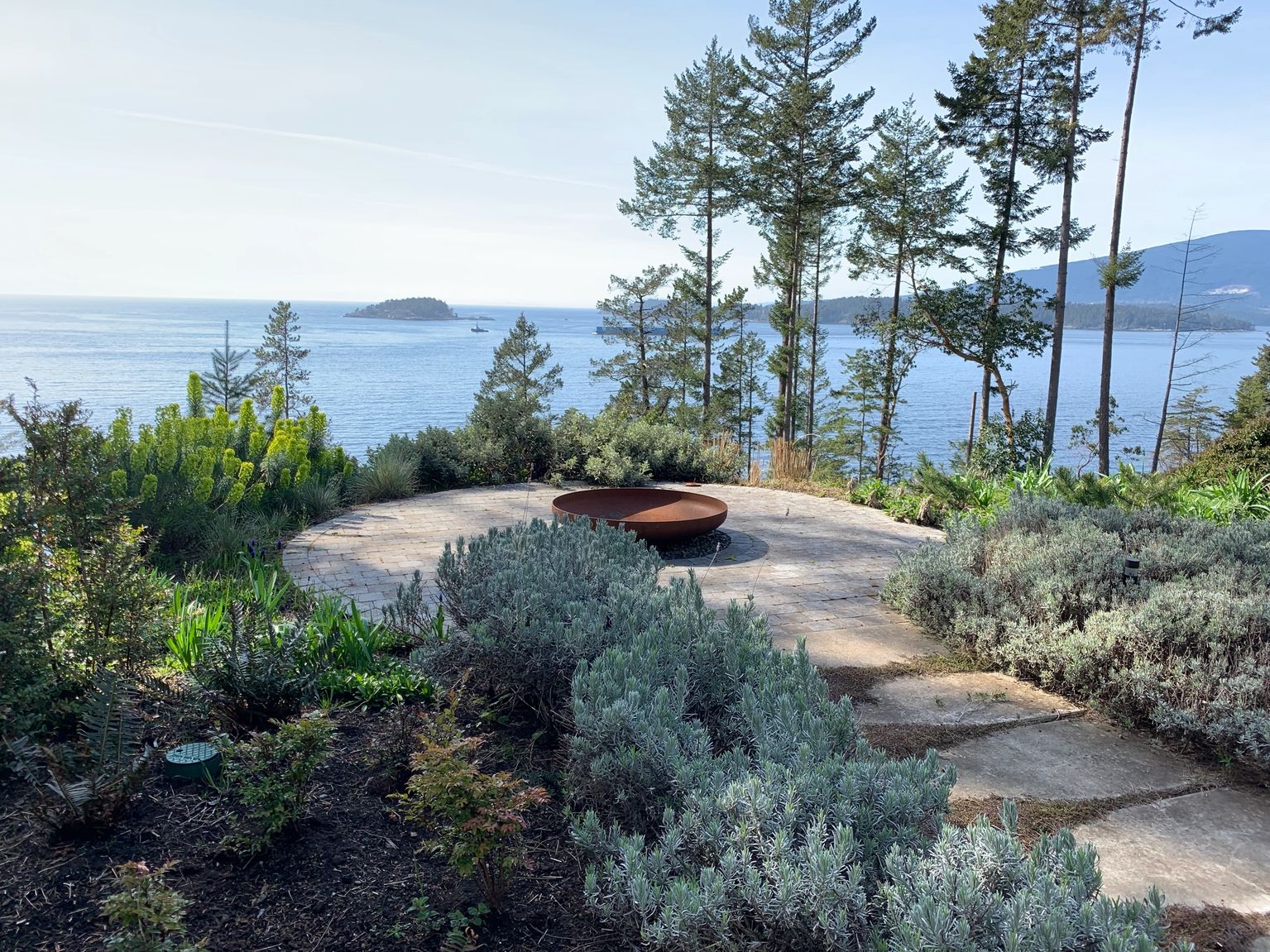 Waterfront garden in Howe Sound
